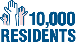 10,000 Residents